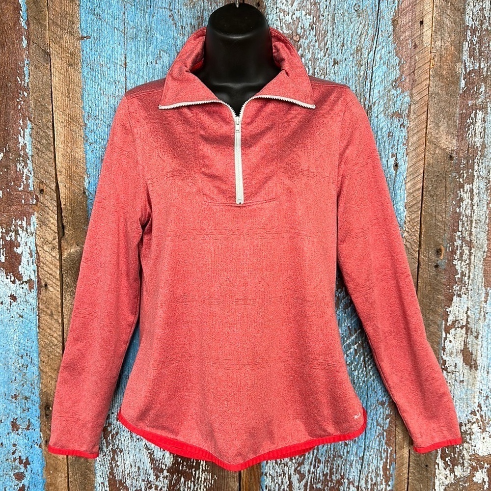 Woolrich 1/2 Zip Coral Pullover Long Sleeve Top Size Small